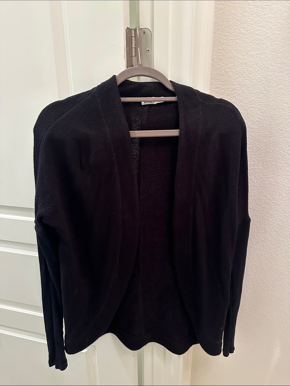 Aiko Black Open-Front Women’s Cardigan